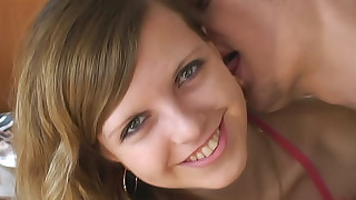 Teenage cutie Katya fucked and covered in cum