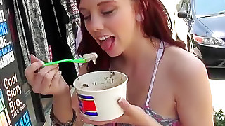 Yummy teen redhead makes reality porn